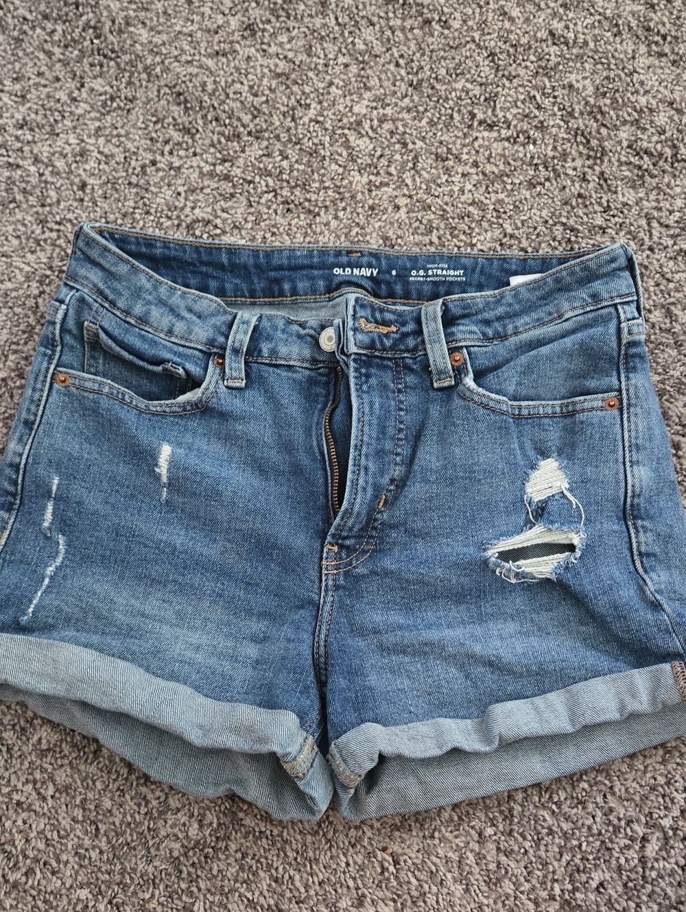 Old Navy High Rise OG Straight Jean Shorts